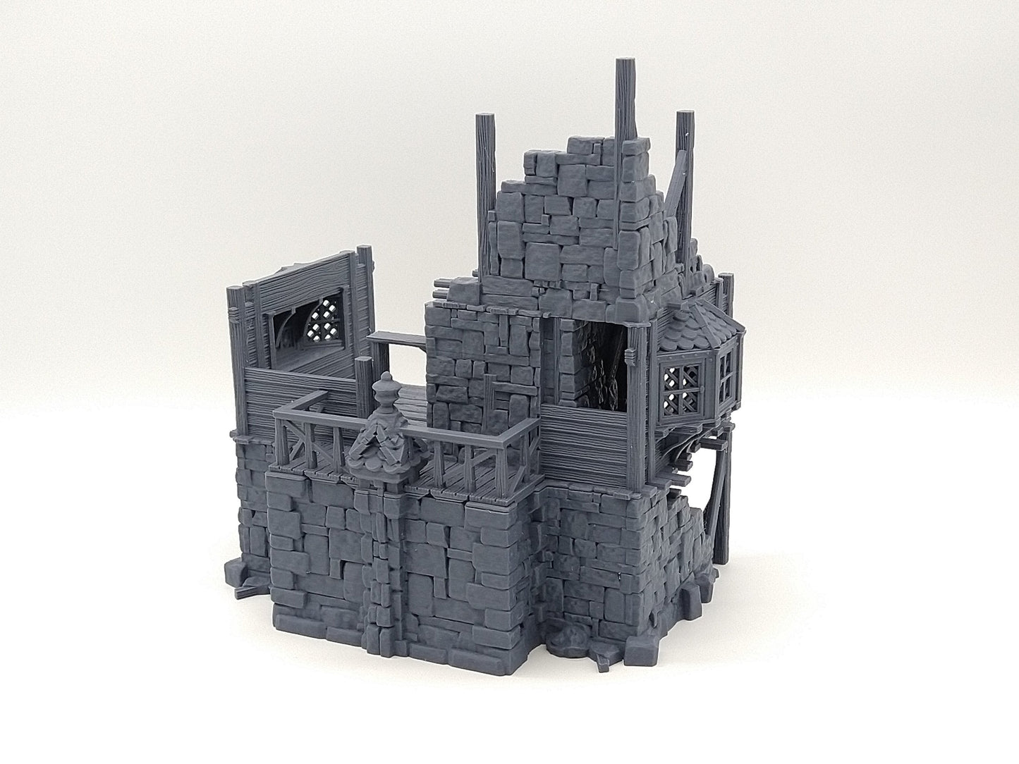 Large House Ruin 1 - Zerstörtes Haus für Fantasy-Gelände