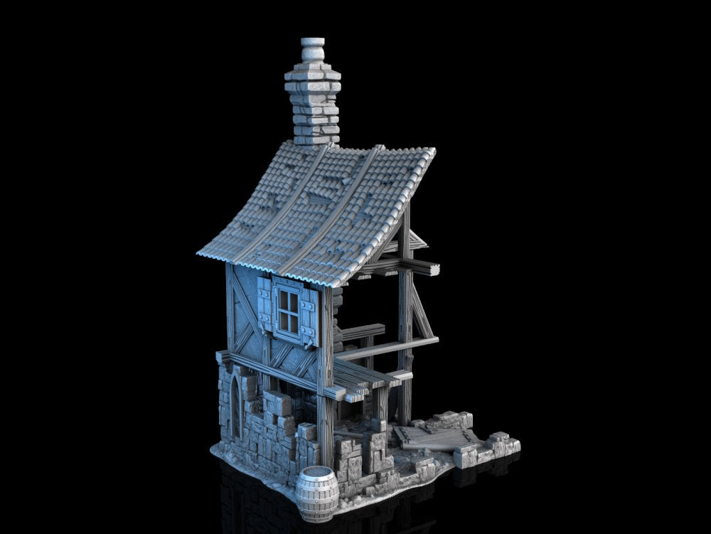 House in Ruins - Verfallenes Gebäude für Fantasy-Gelände
