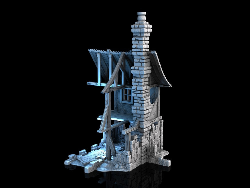 House in Ruins - Verfallenes Gebäude für Fantasy-Gelände