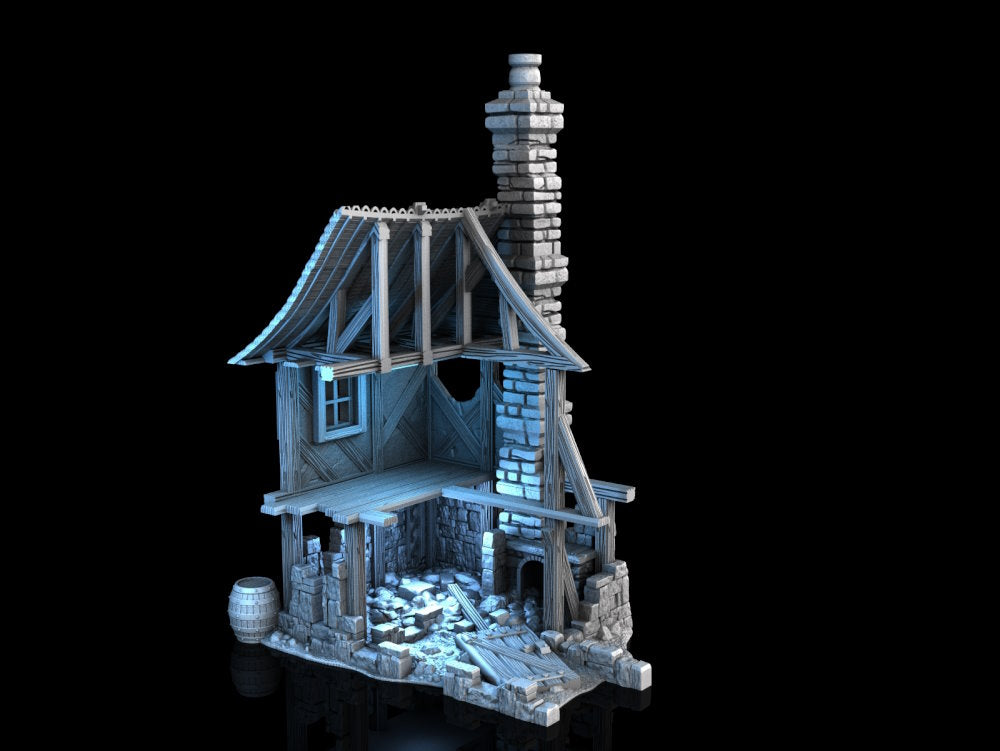 House in Ruins - Verfallenes Gebäude für Fantasy-Gelände
