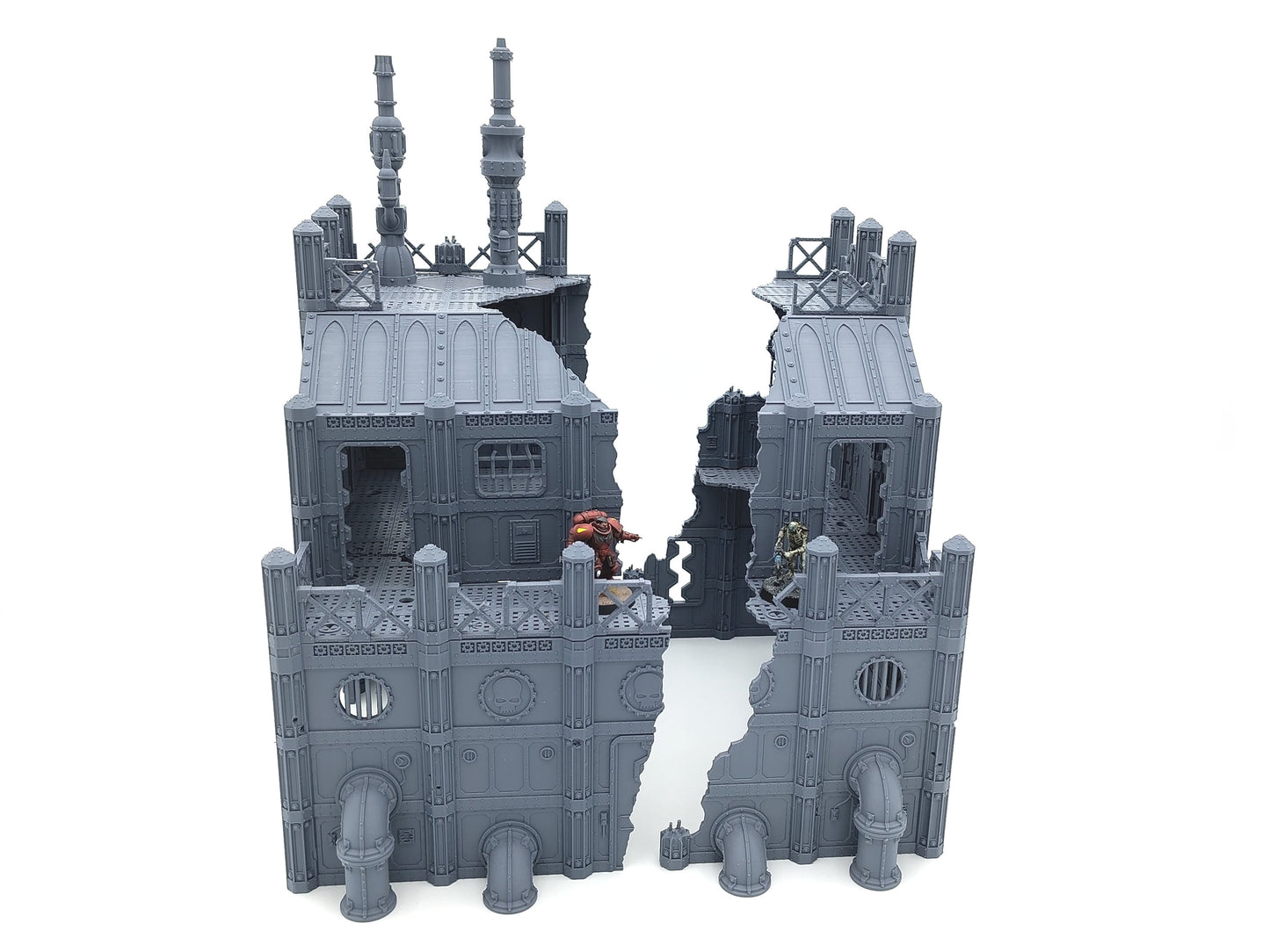 Large Factory Ruin - Monumentale zweiteilige Fabrik-Ruine