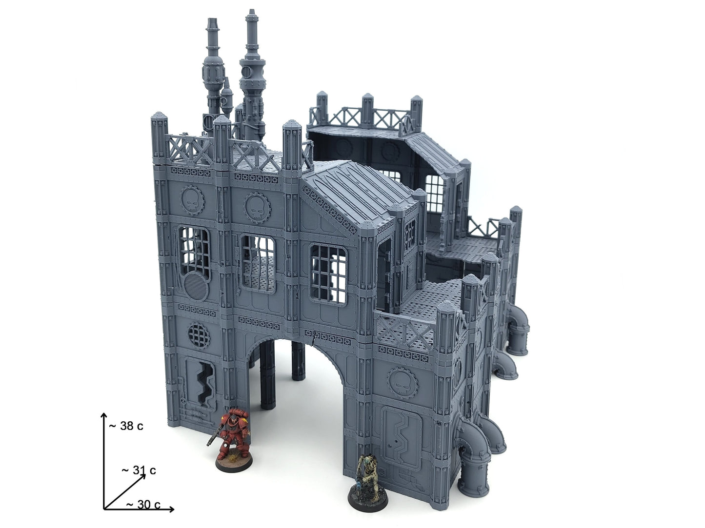 Large Factory Ruin - Monumentale zweiteilige Fabrik-Ruine