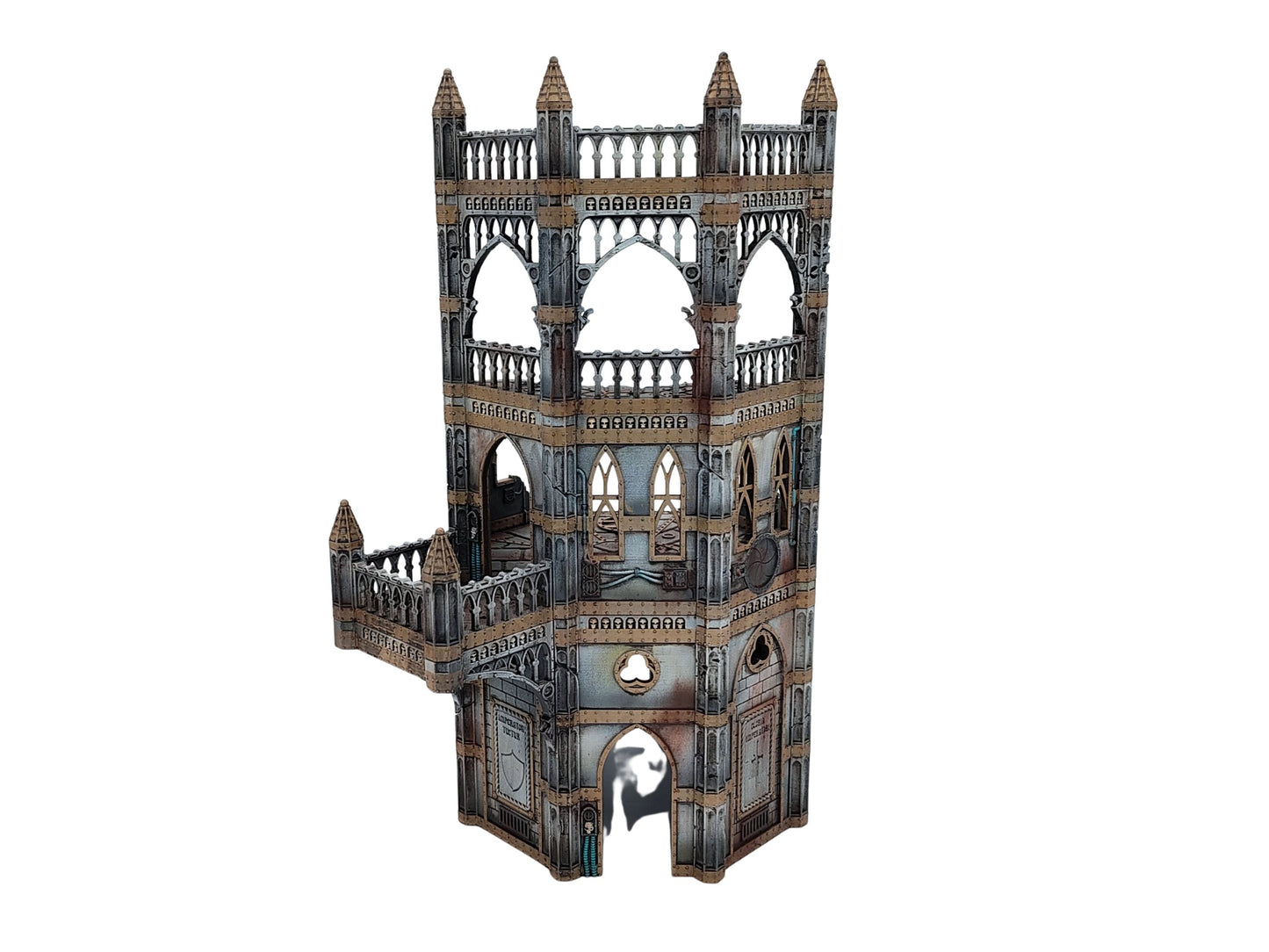 Sainte Anne Tower Ruin A - Tall Gothic tower ruin with balcony