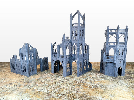 Large Ruin Set - Three Large Gothic Ruins