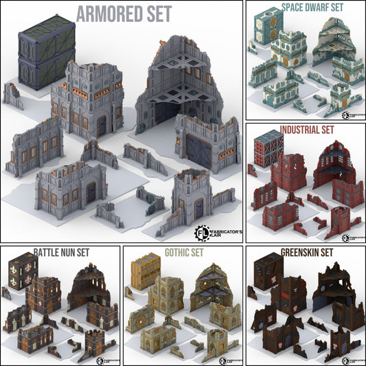 11th Foldable Terrain Set - 6 Designs für faltbares Gelände, Kompakt verstaut