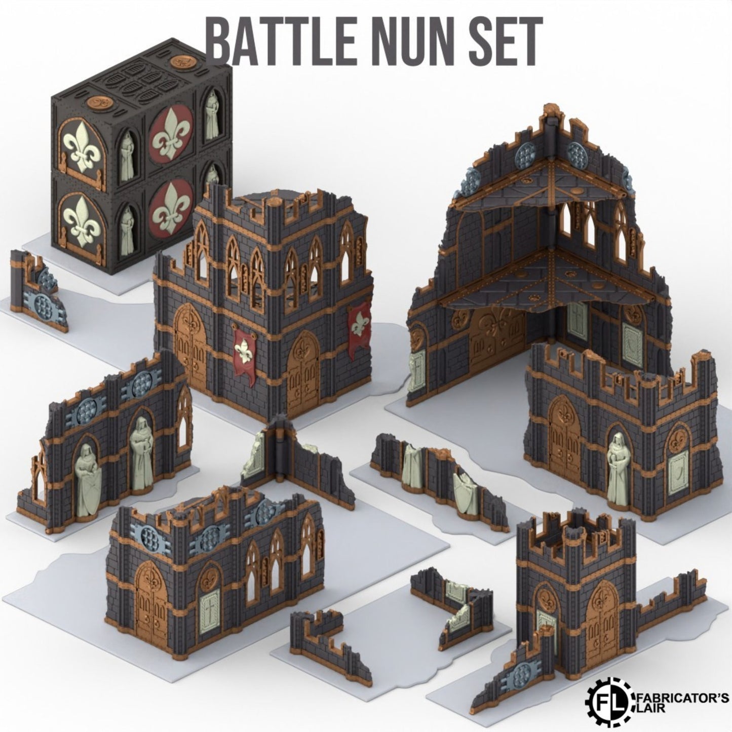 11th Foldable Terrain Set - 6 Designs of Foldable terrain, compactly stored