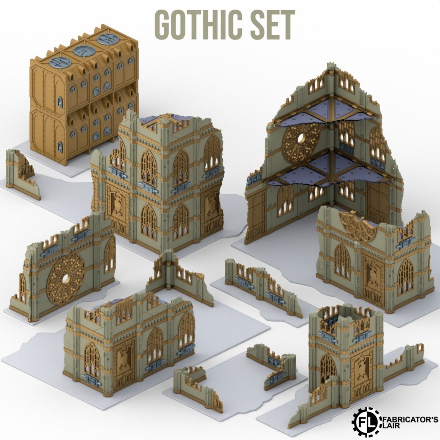 11th Foldable Terrain Set - 6 Designs of Foldable terrain, compactly stored