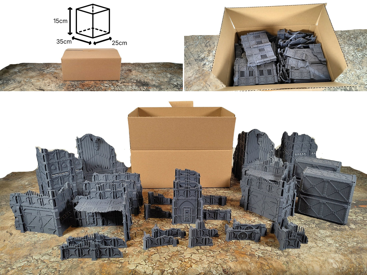 11th Foldable Terrain Set - 6 Designs of Foldable terrain, compactly stored